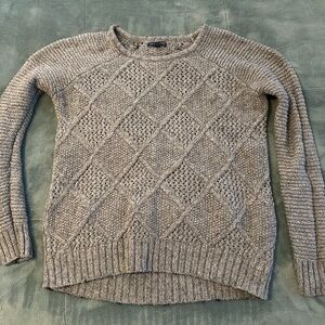 American Eagle Outfitters Gray Diamond Knit Sweater